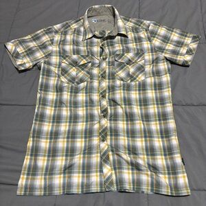 Kuhl Ion X Men's Pearl Sanp Plaid Short Sleeve Western Outdoor button‎ Shirt - S